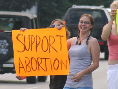 Support Abortion sign
